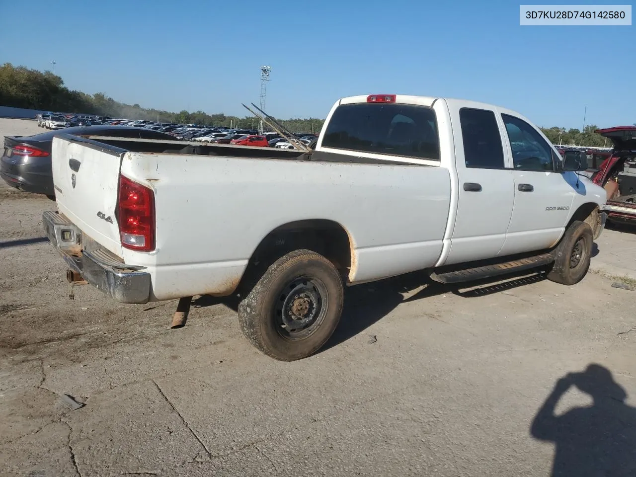 2004 Dodge Ram 2500 St VIN: 3D7KU28D74G142580 Lot: 73576744