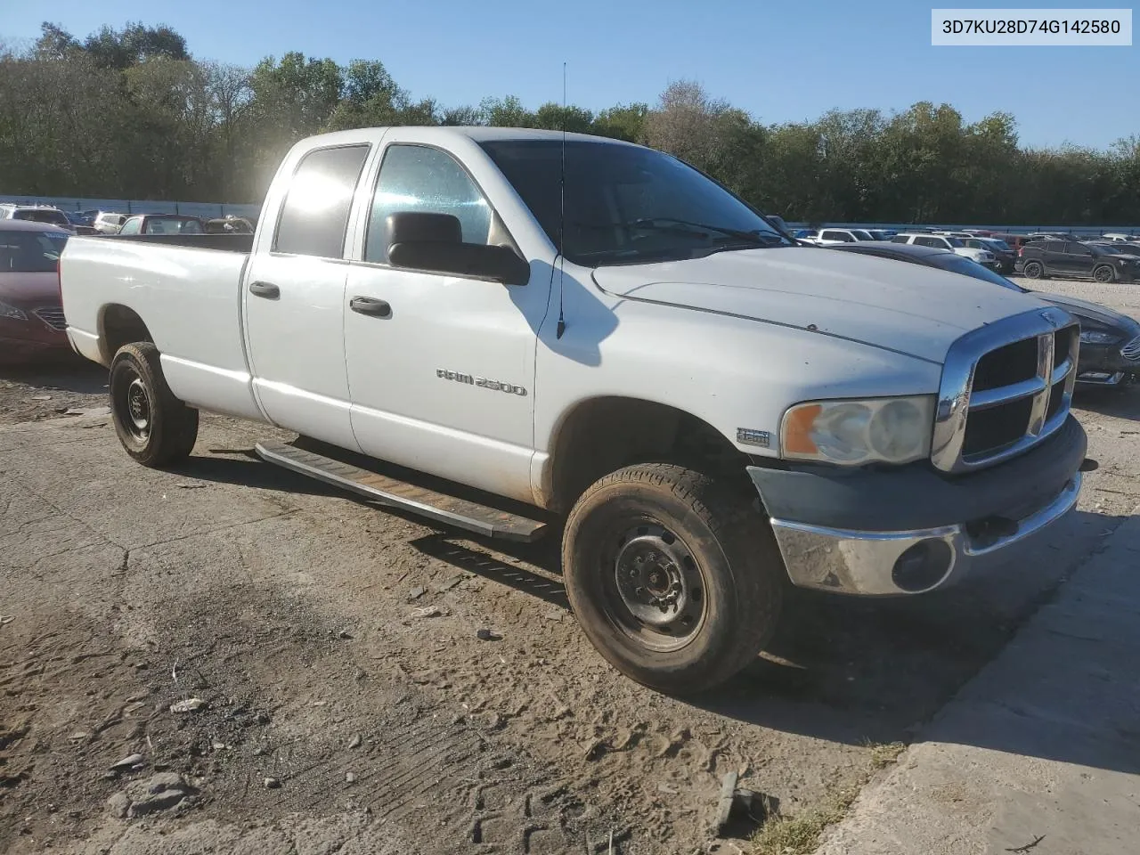 2004 Dodge Ram 2500 St VIN: 3D7KU28D74G142580 Lot: 73576744