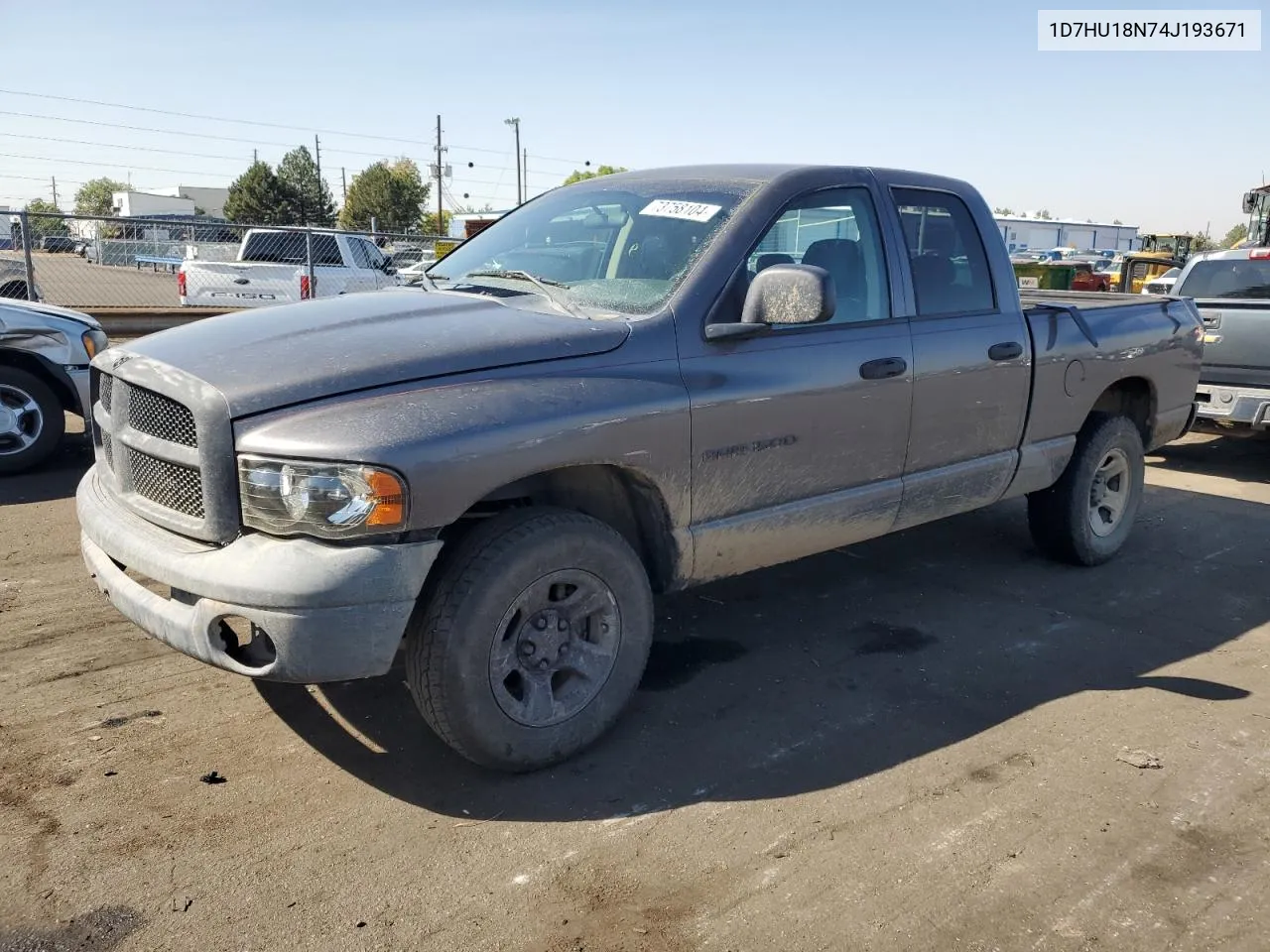 2004 Dodge Ram 1500 St VIN: 1D7HU18N74J193671 Lot: 73758104