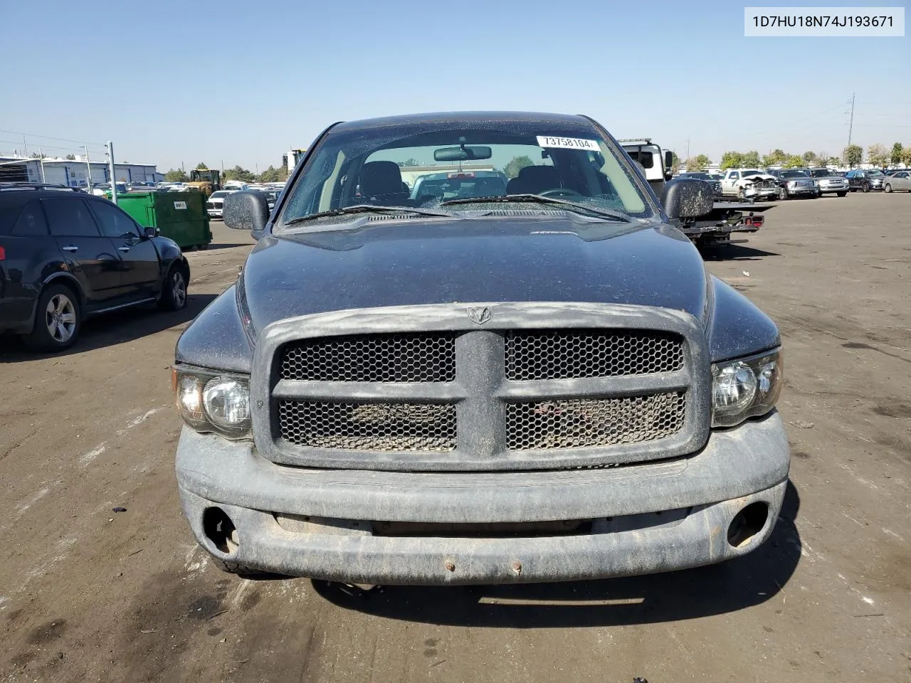 2004 Dodge Ram 1500 St VIN: 1D7HU18N74J193671 Lot: 73758104