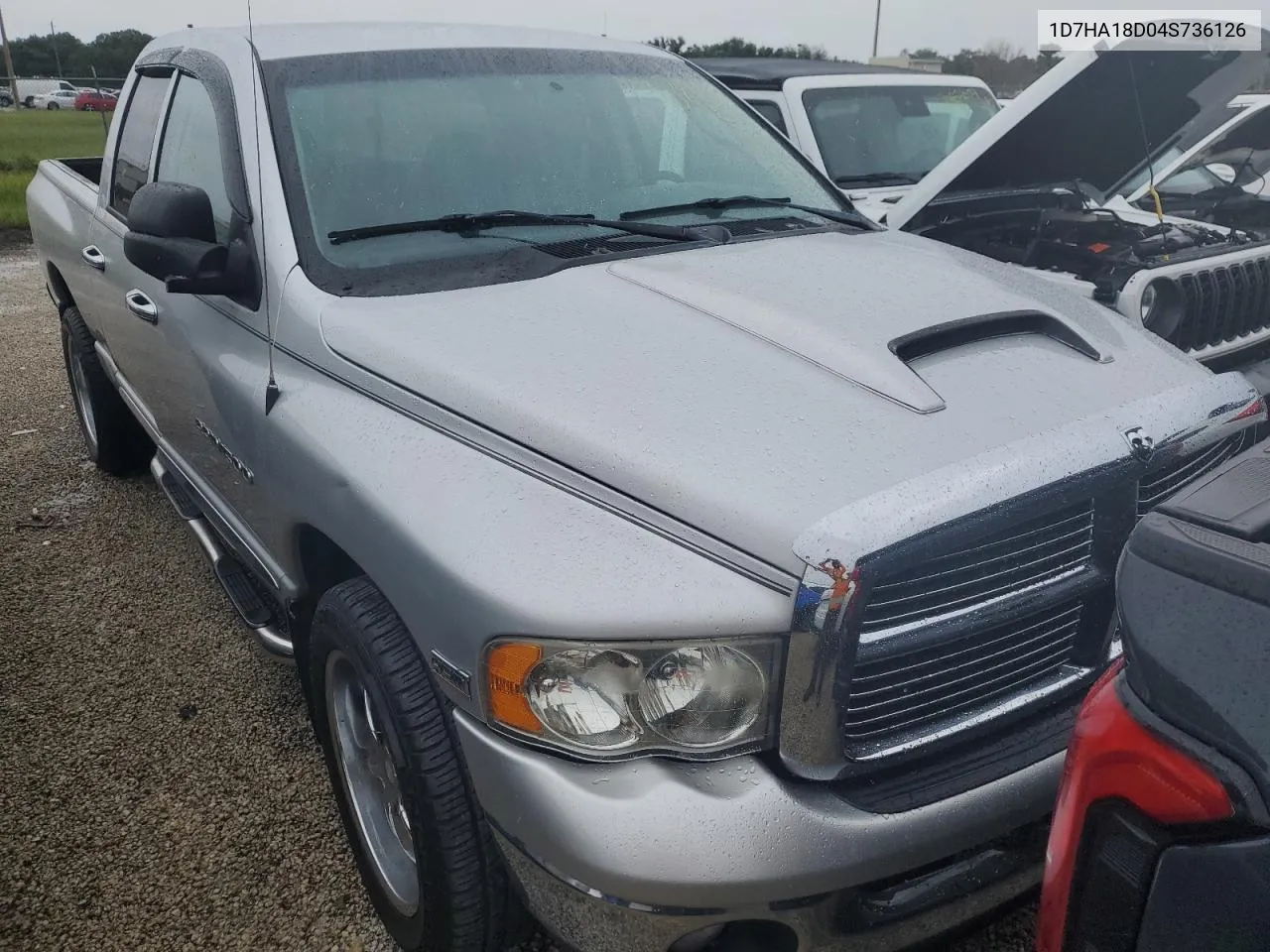 2004 Dodge Ram 1500 St VIN: 1D7HA18D04S736126 Lot: 73886814