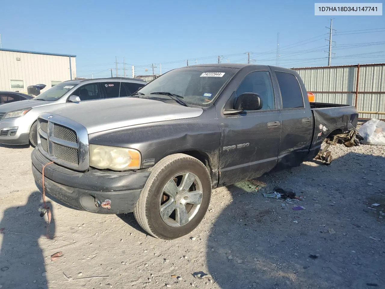 2004 Dodge Ram 1500 St VIN: 1D7HA18D34J147741 Lot: 74222944