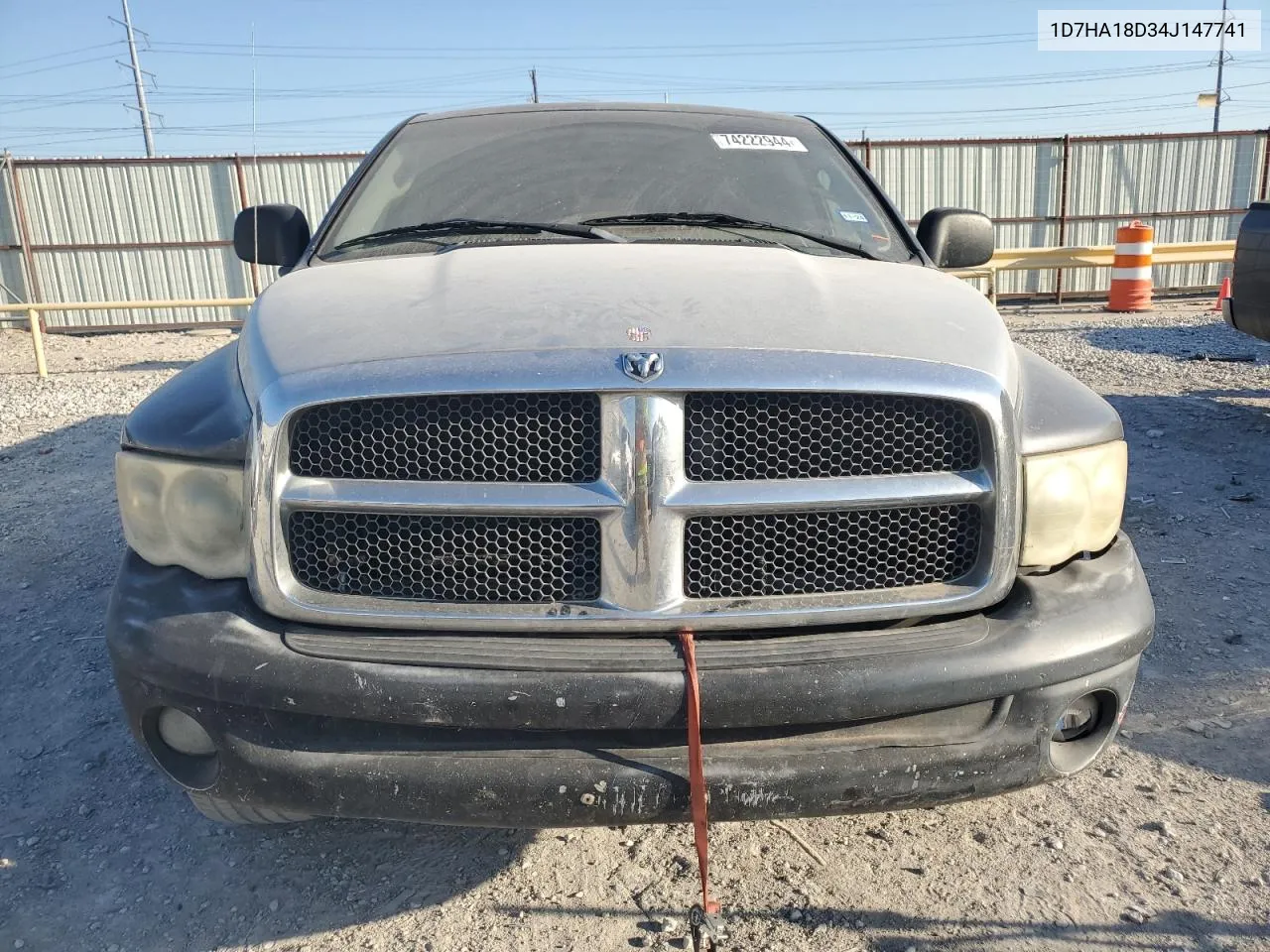 2004 Dodge Ram 1500 St VIN: 1D7HA18D34J147741 Lot: 74222944