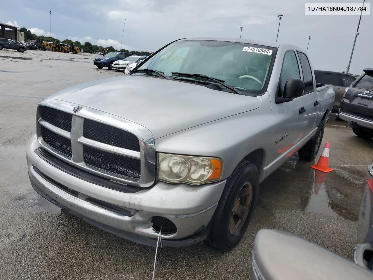 2004 Dodge Ram 1500 St VIN: 1D7HA18N04J187784 Lot: 74310544