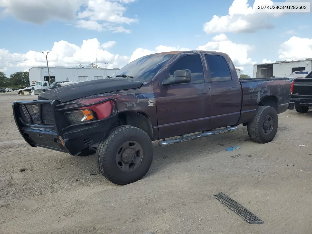 2004 Dodge Ram 2500 St VIN: 3D7KU28C34G282603 Lot: 74685044