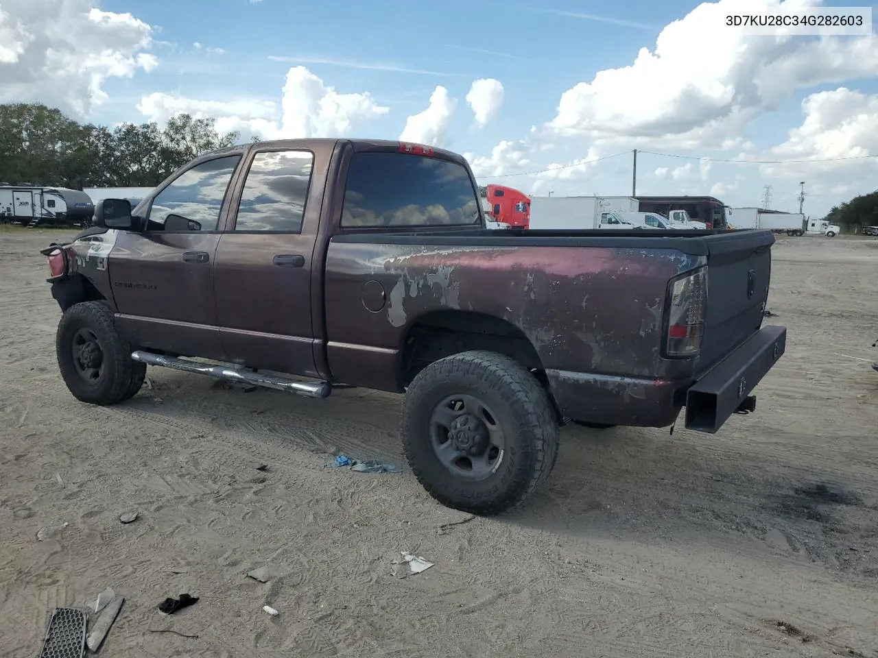 2004 Dodge Ram 2500 St VIN: 3D7KU28C34G282603 Lot: 74685044