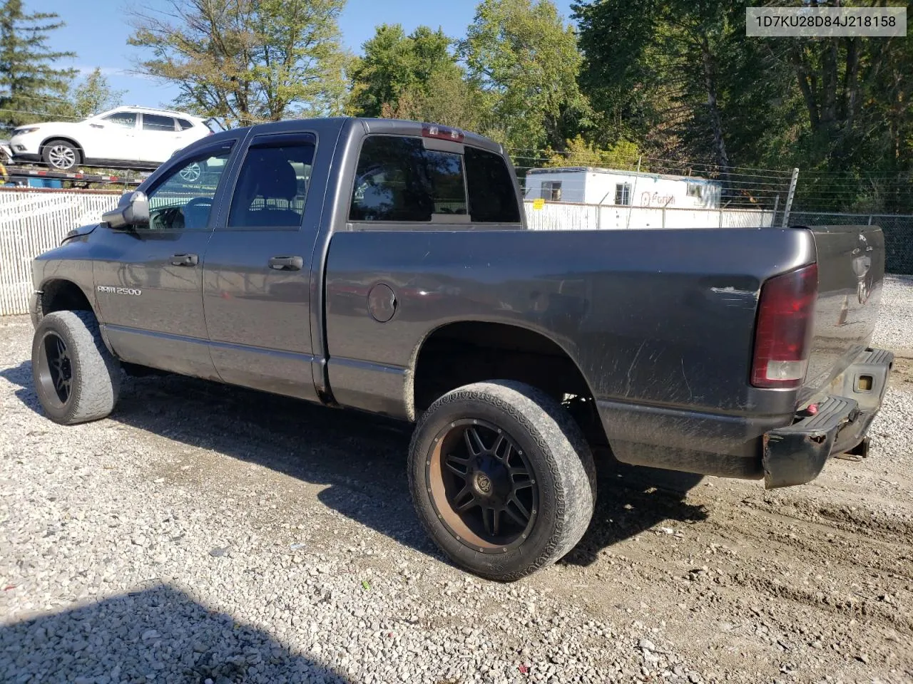 2004 Dodge Ram 2500 St VIN: 1D7KU28D84J218158 Lot: 74730794