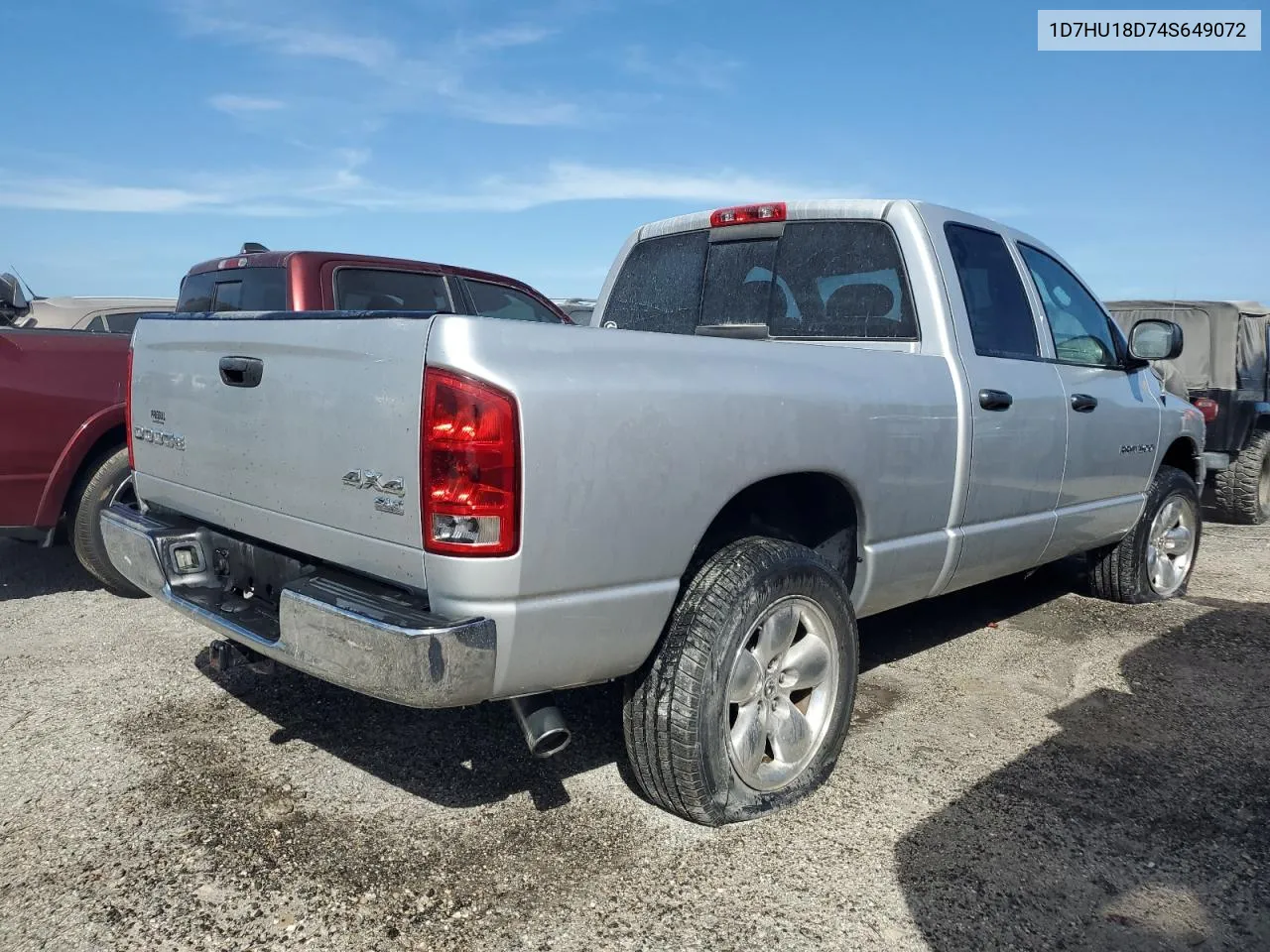 2004 Dodge Ram 1500 St VIN: 1D7HU18D74S649072 Lot: 74932374