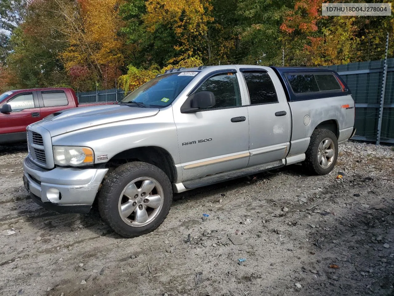 2004 Dodge Ram 1500 St VIN: 1D7HU18D04J278004 Lot: 75231734