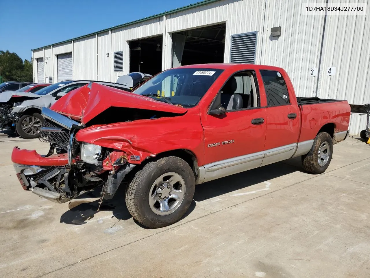 2004 Dodge Ram 1500 St VIN: 1D7HA18D34J277700 Lot: 75495774