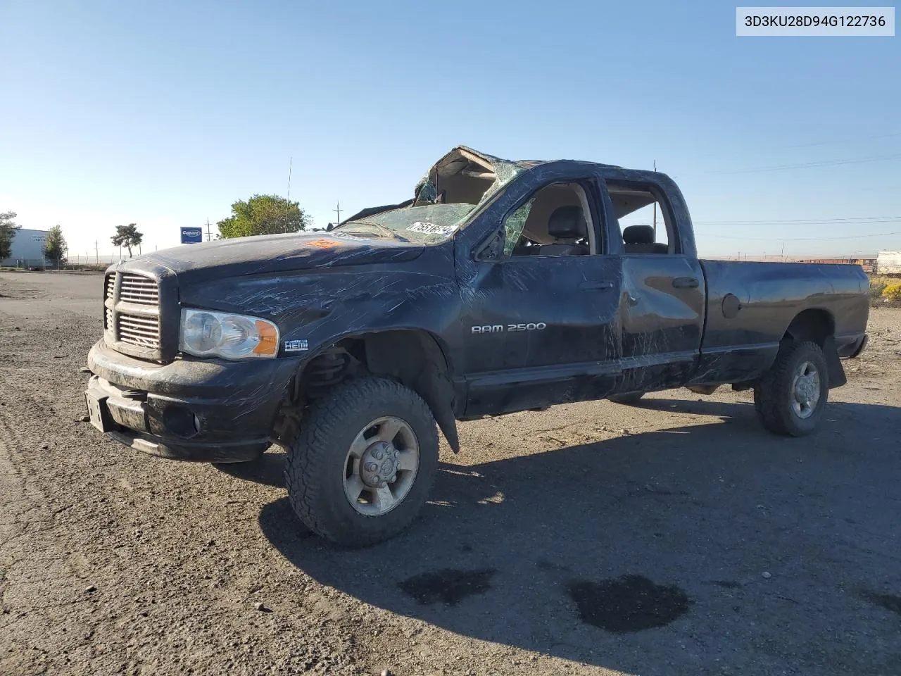 2004 Dodge Ram 2500 St VIN: 3D3KU28D94G122736 Lot: 75516614