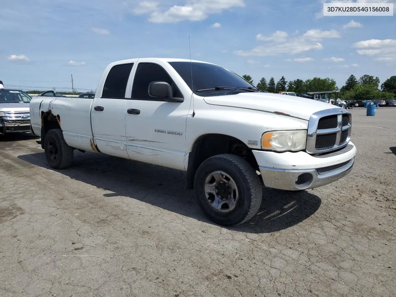 2004 Dodge Ram 2500 St VIN: 3D7KU28D54G156008 Lot: 75814644