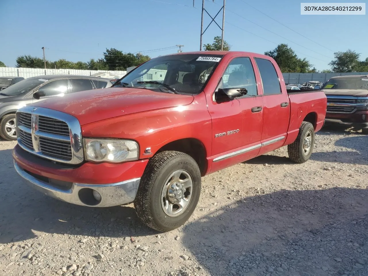 2004 Dodge Ram 2500 St VIN: 3D7KA28C54G212299 Lot: 75865764