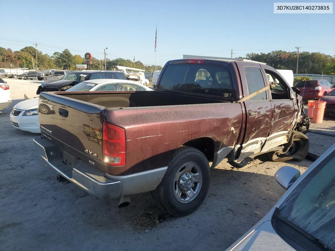 2004 Dodge Ram 2500 St VIN: 3D7KU28C14G273835 Lot: 76724054