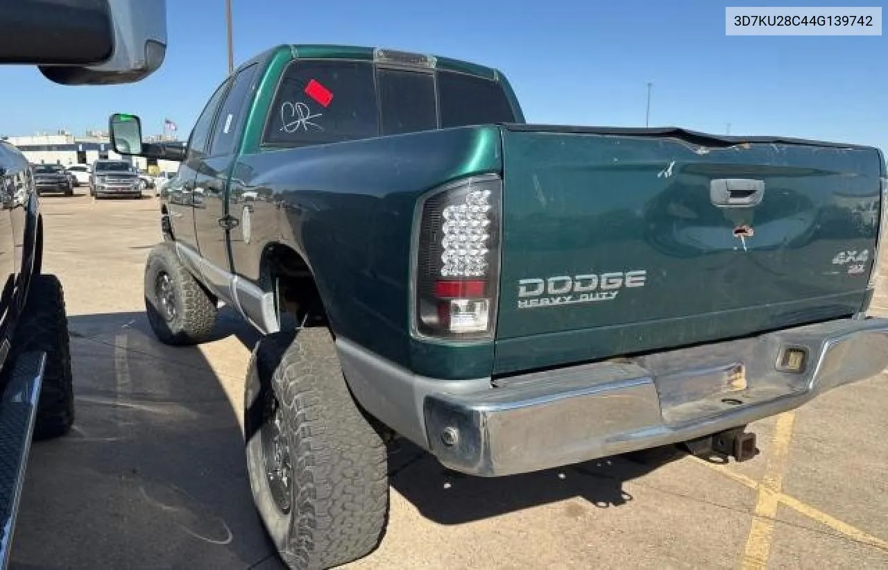 2004 Dodge Ram 2500 St VIN: 3D7KU28C44G139742 Lot: 78004674