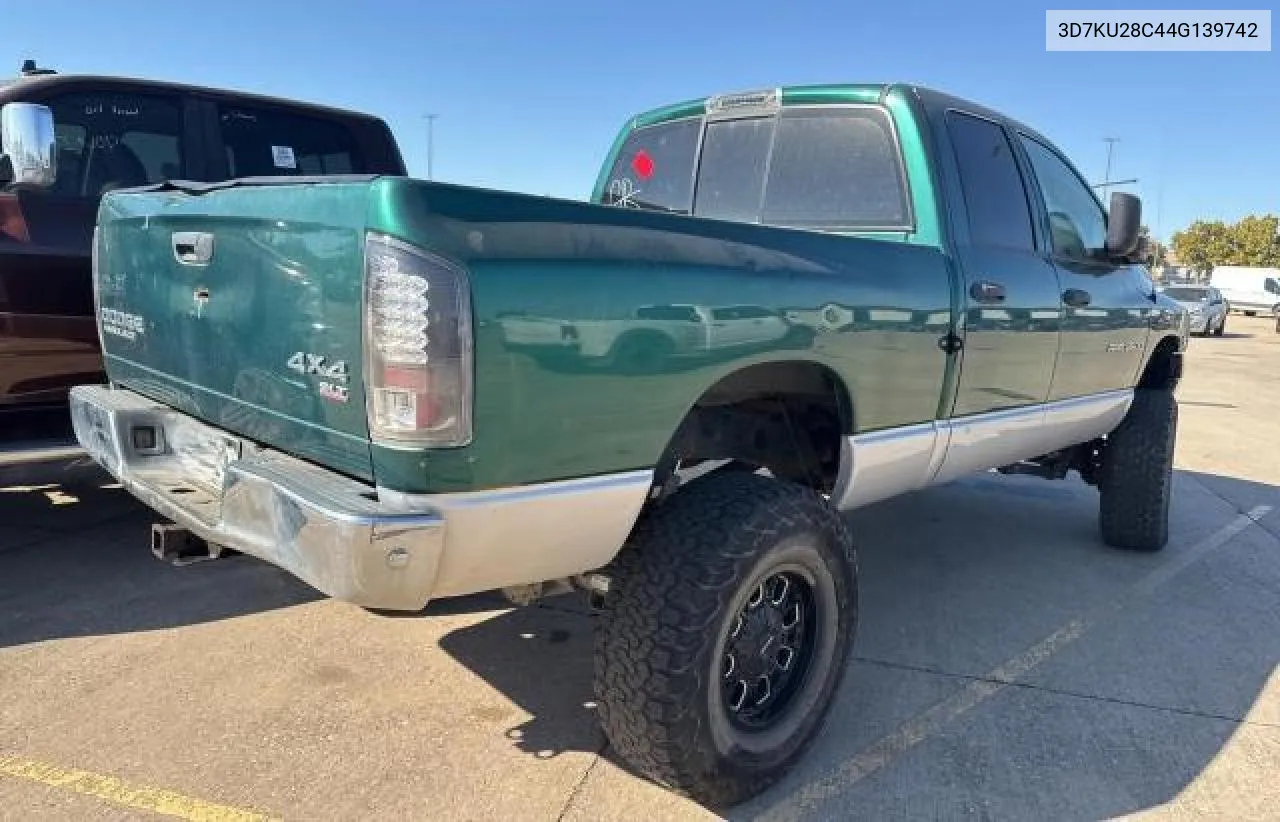 2004 Dodge Ram 2500 St VIN: 3D7KU28C44G139742 Lot: 78004674