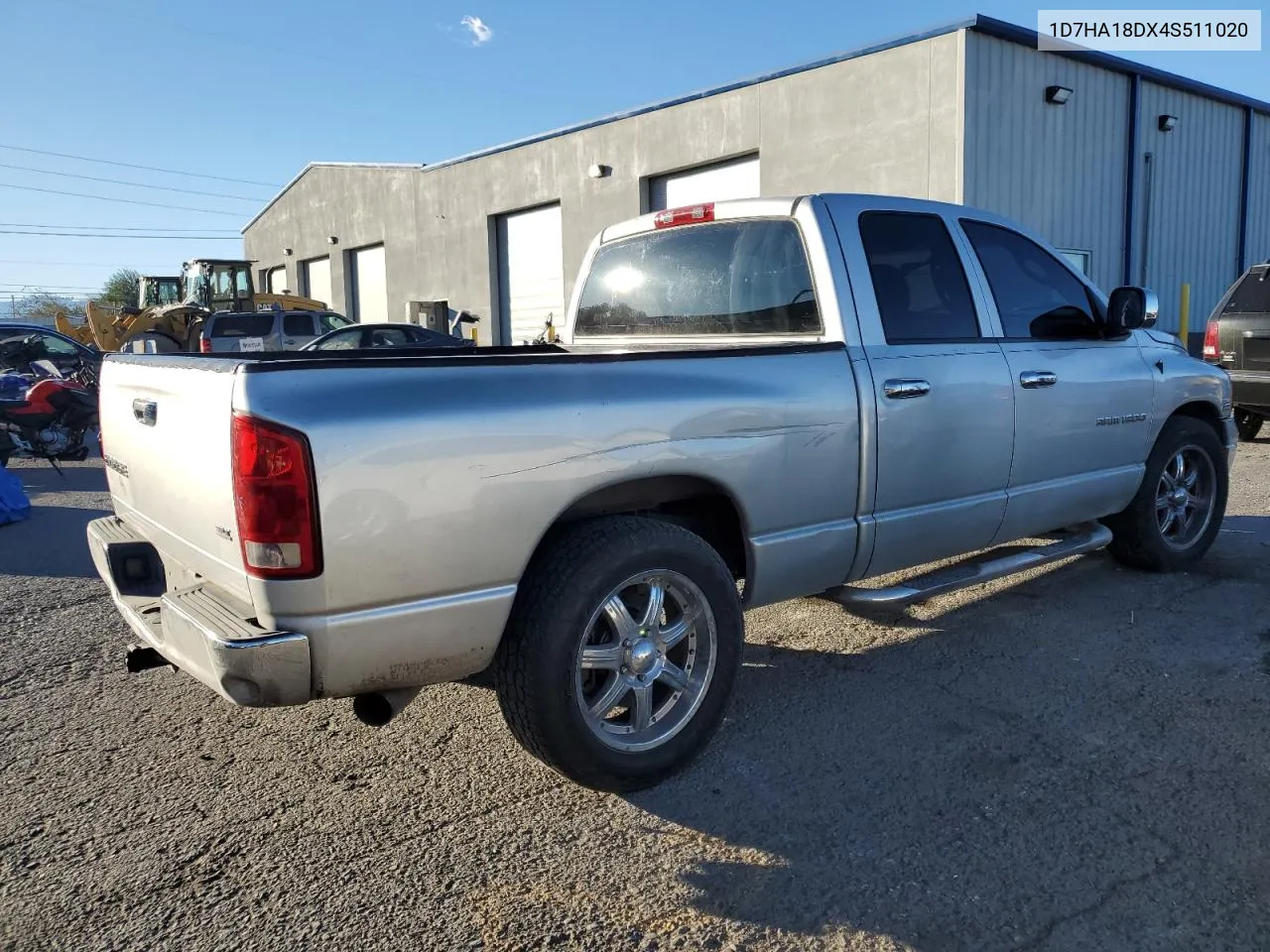 2004 Dodge Ram 1500 St VIN: 1D7HA18DX4S511020 Lot: 78547594