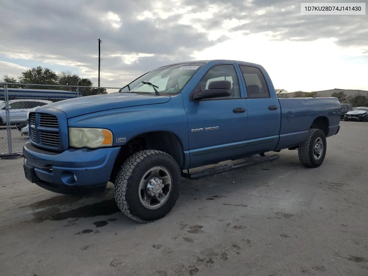 2004 Dodge Ram 2500 St VIN: 1D7KU28D74J141430 Lot: 80426524