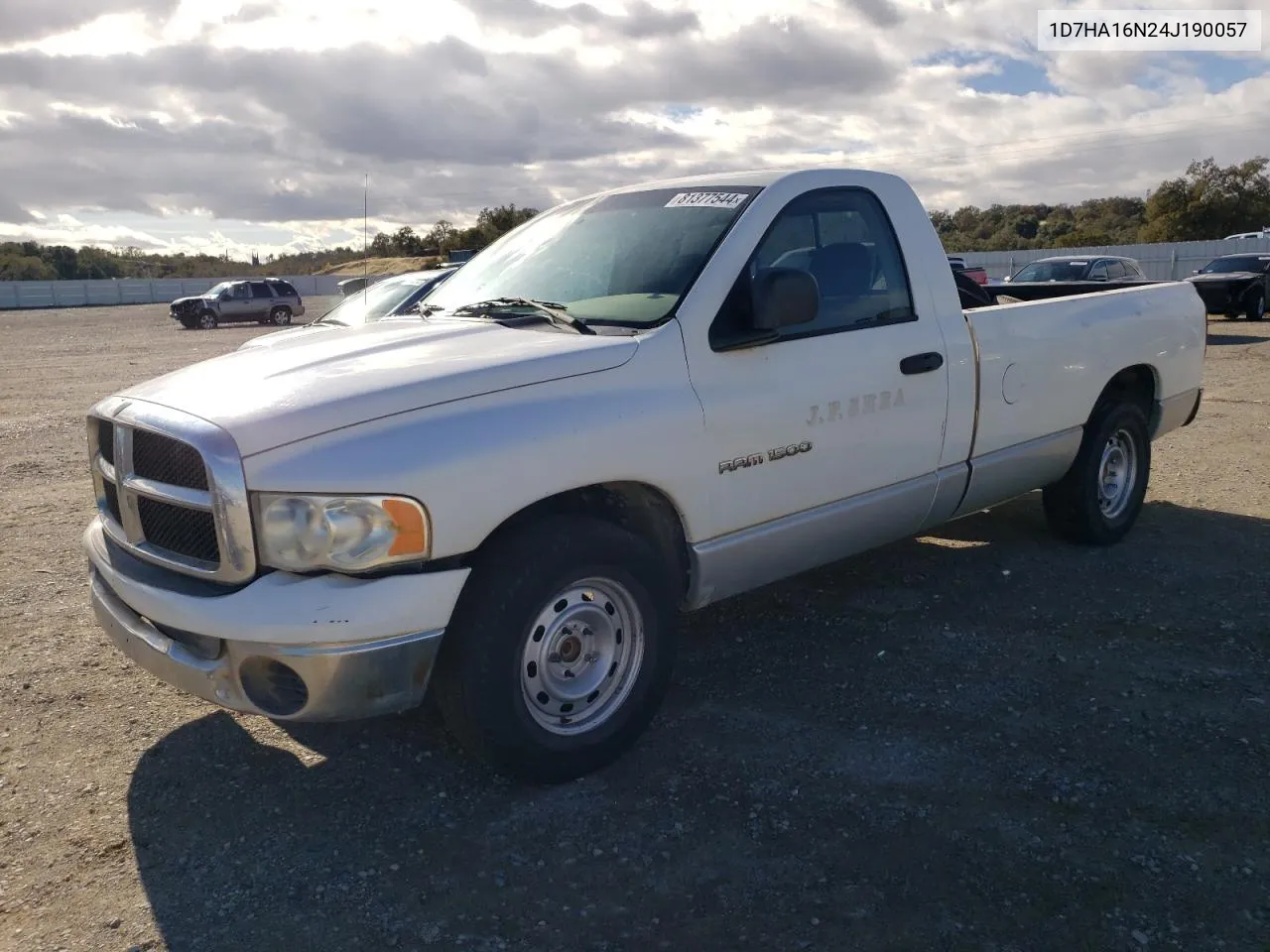 2004 Dodge Ram 1500 St VIN: 1D7HA16N24J190057 Lot: 81377544