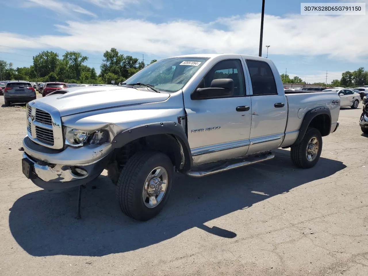 2005 Dodge Ram 2500 St VIN: 3D7KS28D65G791150 Lot: 60997094