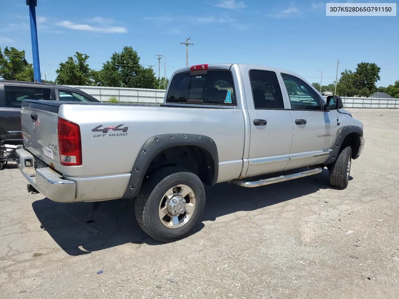 2005 Dodge Ram 2500 St VIN: 3D7KS28D65G791150 Lot: 60997094