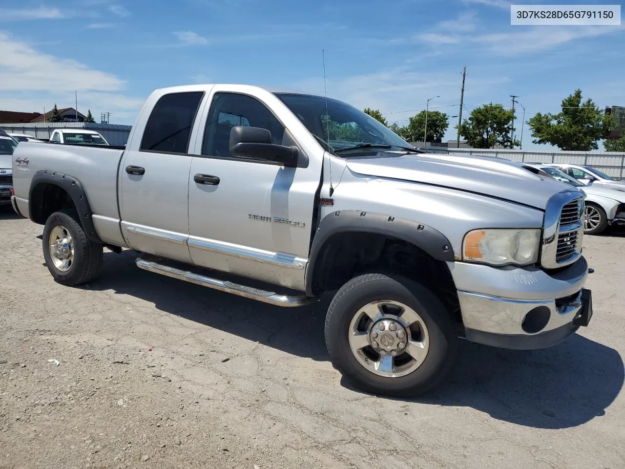 2005 Dodge Ram 2500 St VIN: 3D7KS28D65G791150 Lot: 60997094