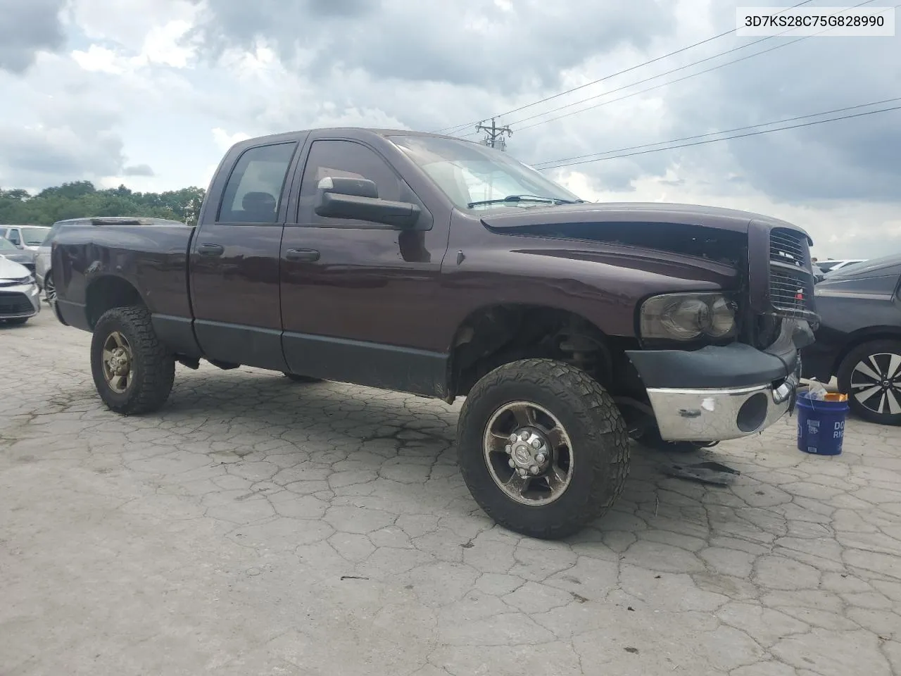 2005 Dodge Ram 2500 St VIN: 3D7KS28C75G828990 Lot: 65219404