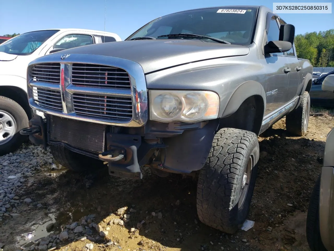 2005 Dodge Ram 2500 St VIN: 3D7KS28C25G850315 Lot: 67823824