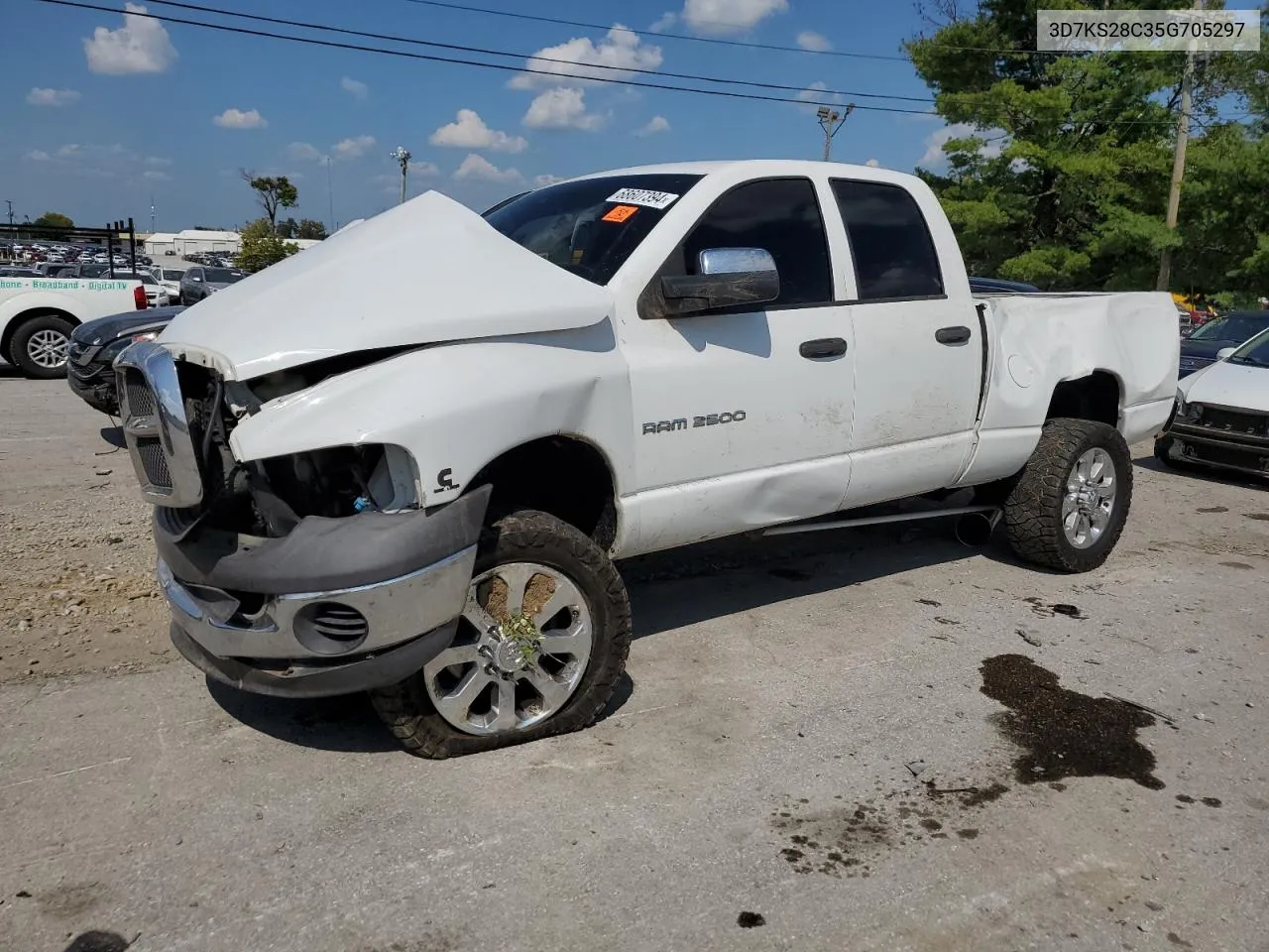 2005 Dodge Ram 2500 St VIN: 3D7KS28C35G705297 Lot: 68607394