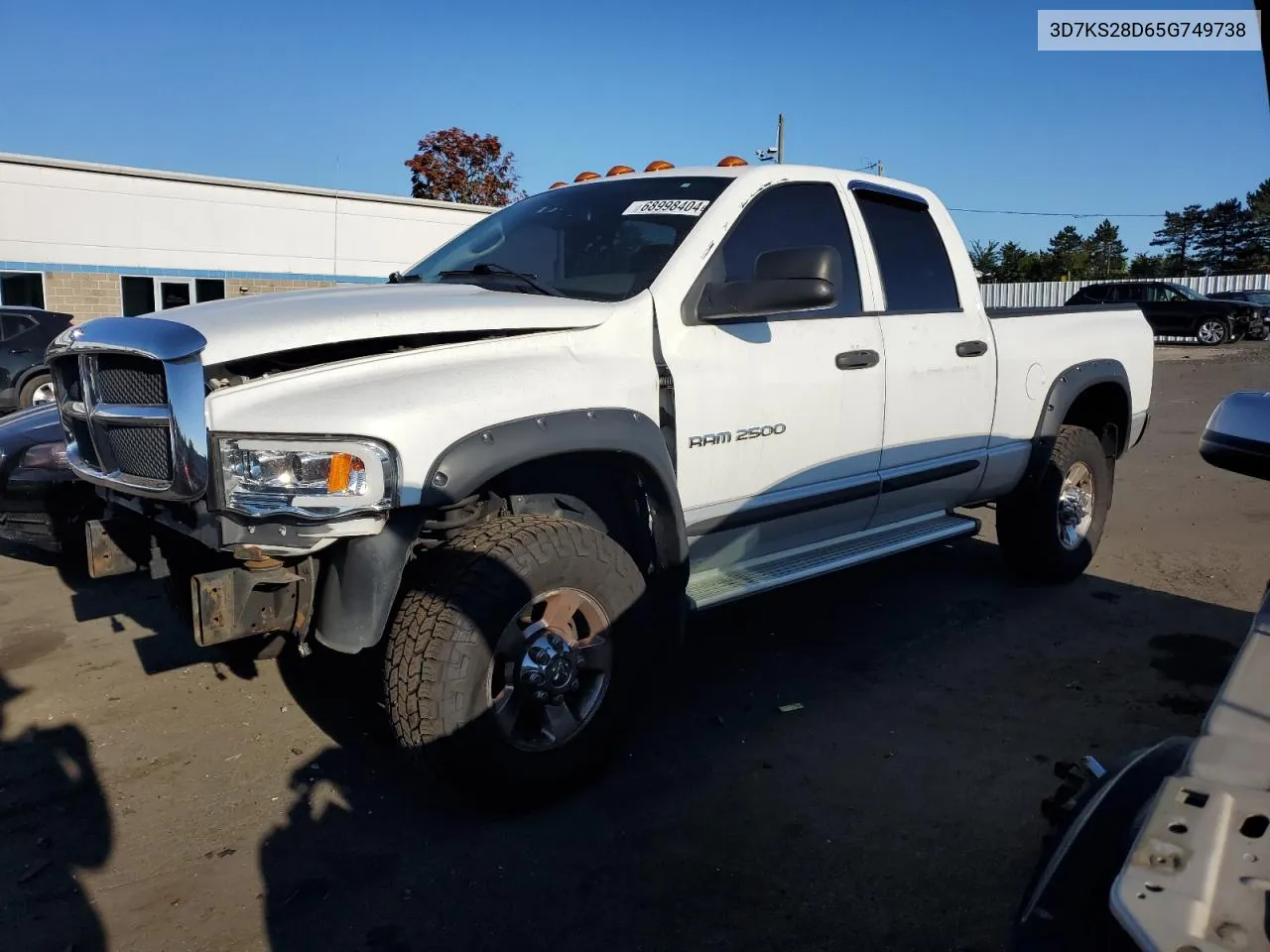 2005 Dodge Ram 2500 St VIN: 3D7KS28D65G749738 Lot: 68998404