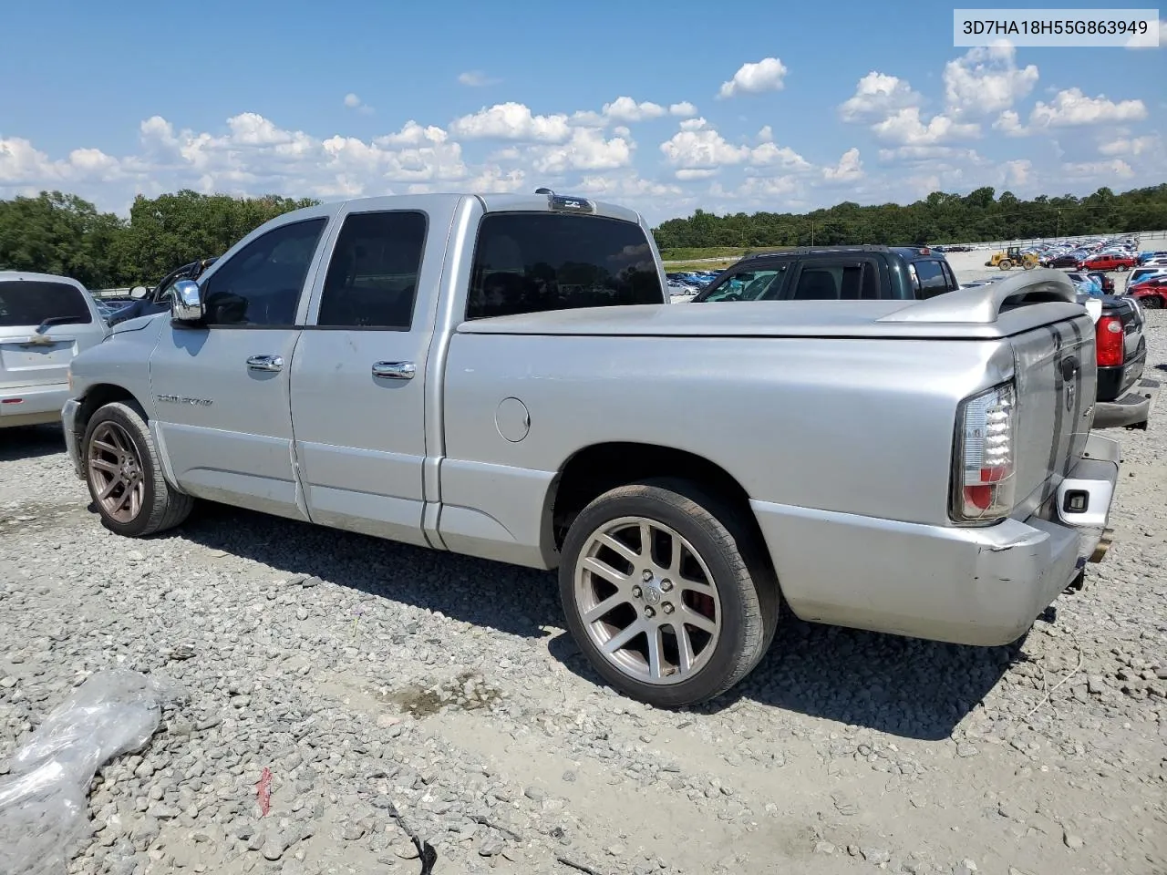 2005 Dodge Ram Srt10 VIN: 3D7HA18H55G863949 Lot: 69486764