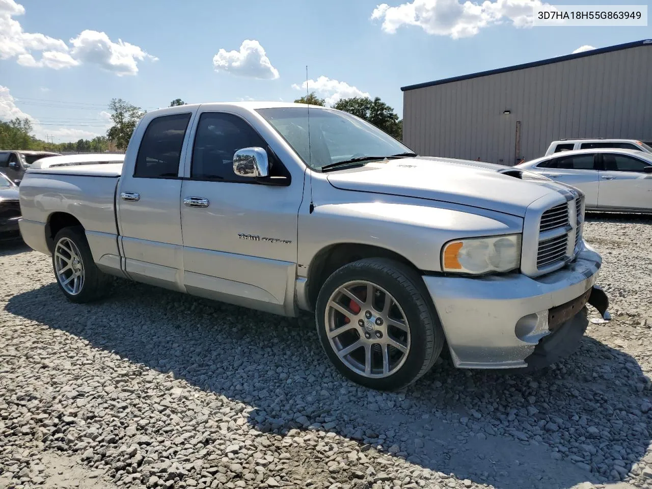 2005 Dodge Ram Srt10 VIN: 3D7HA18H55G863949 Lot: 69486764