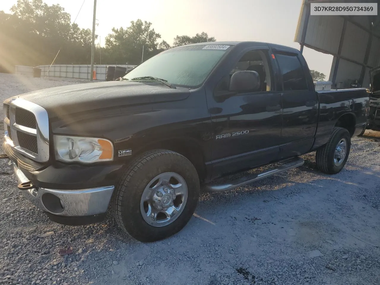 2005 Dodge Ram 2500 St VIN: 3D7KR28D95G734369 Lot: 69692504