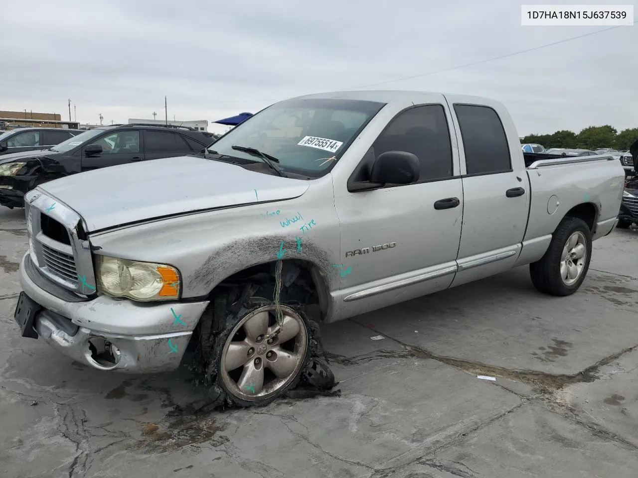 2005 Dodge Ram 1500 St VIN: 1D7HA18N15J637539 Lot: 69755514