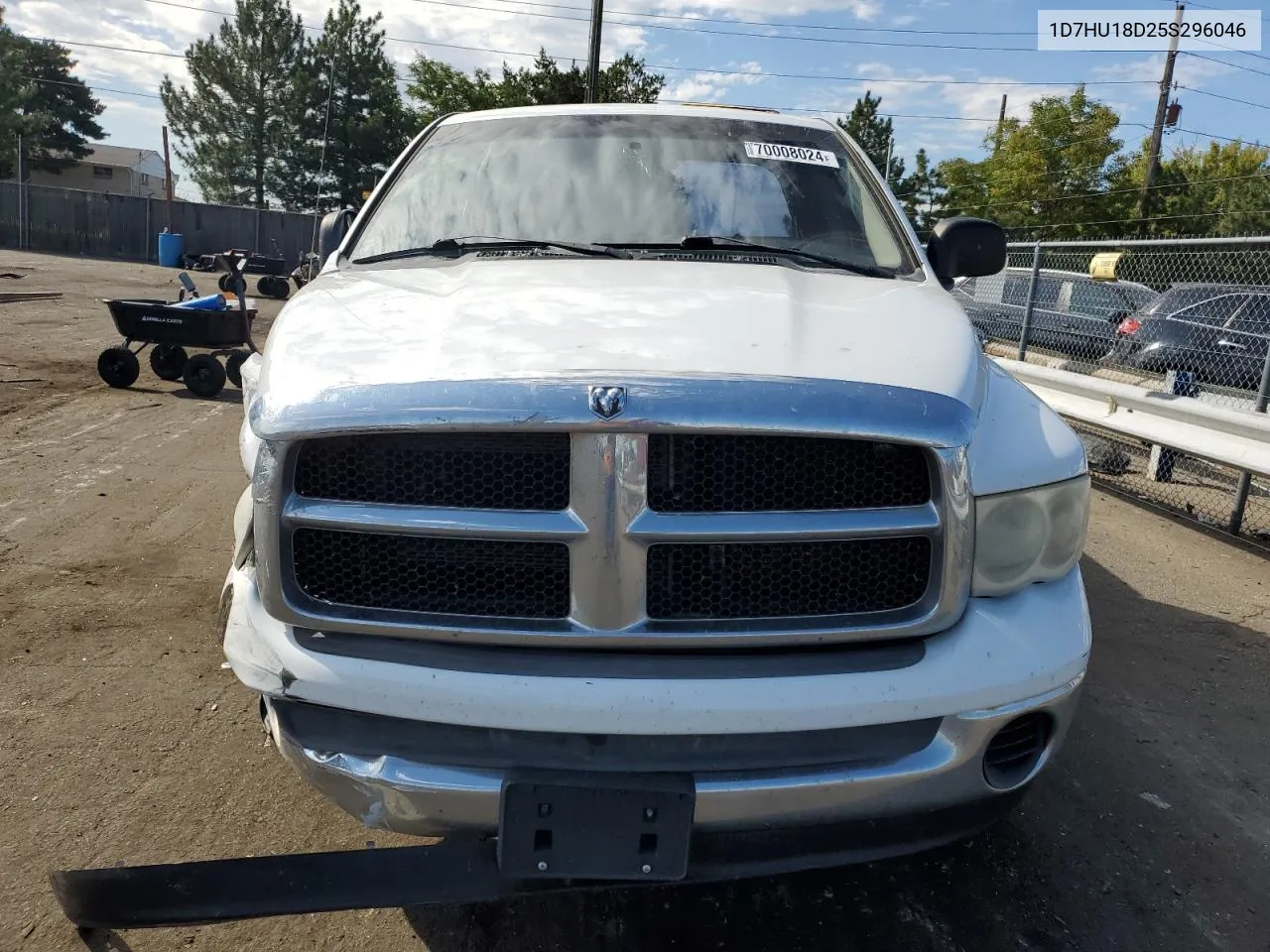 2005 Dodge Ram 1500 St VIN: 1D7HU18D25S296046 Lot: 70008024