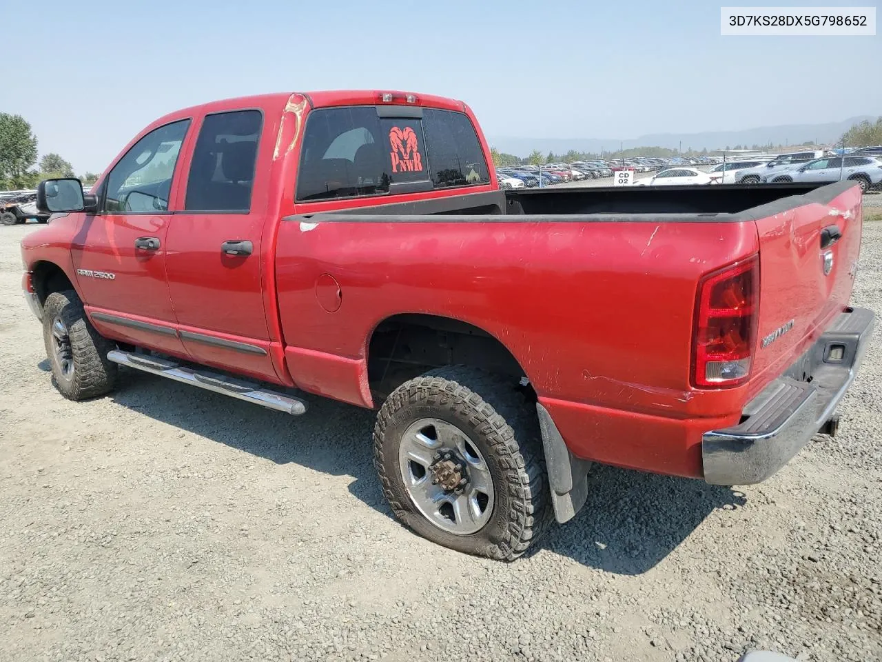 2005 Dodge Ram 2500 St VIN: 3D7KS28DX5G798652 Lot: 70258014