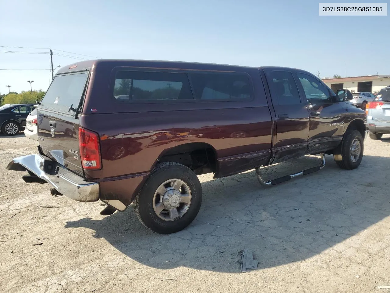 2005 Dodge Ram 3500 St VIN: 3D7LS38C25G851085 Lot: 70778204