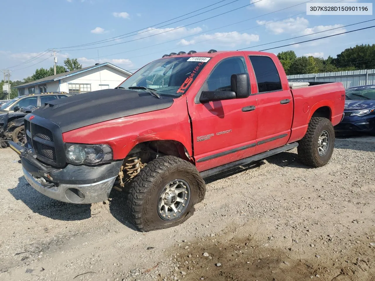 2005 Dodge Ram 2500 St VIN: 3D7KS28D15G901196 Lot: 71166694