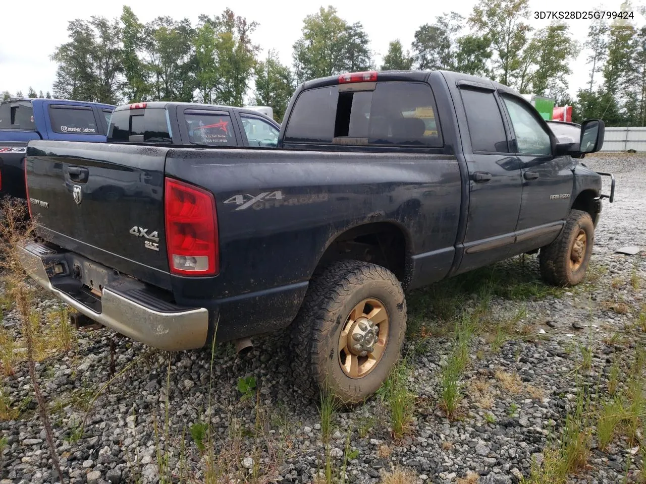 2005 Dodge Ram 2500 St VIN: 3D7KS28D25G799424 Lot: 71201514