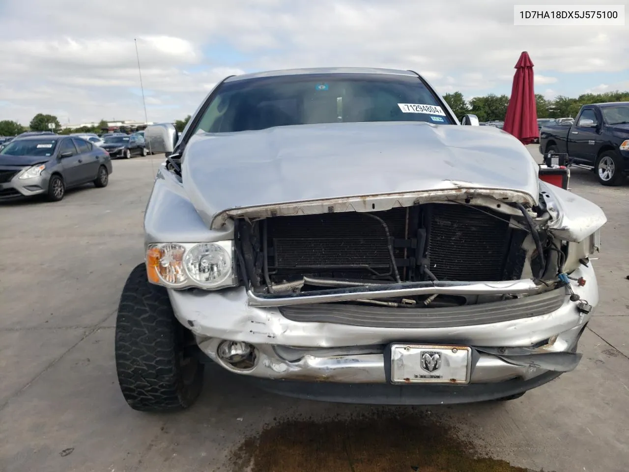 2005 Dodge Ram 1500 St VIN: 1D7HA18DX5J575100 Lot: 71294804