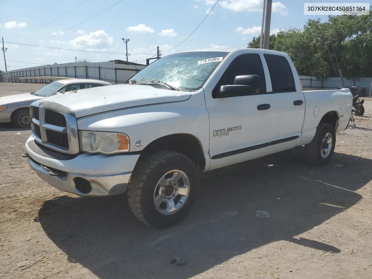 2005 Dodge Ram 2500 St VIN: 3D7KR28C45G851364 Lot: 71616464