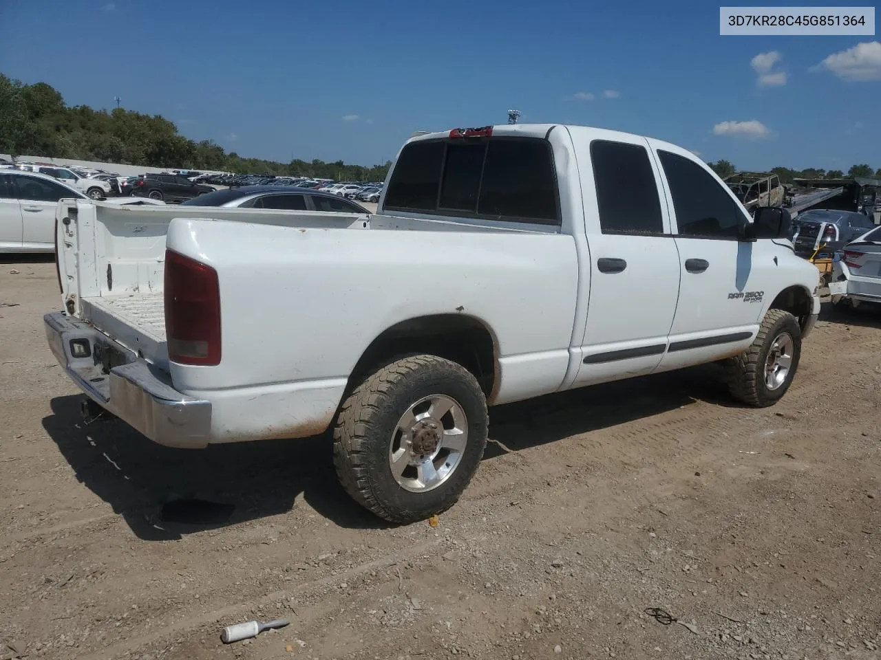 2005 Dodge Ram 2500 St VIN: 3D7KR28C45G851364 Lot: 71616464