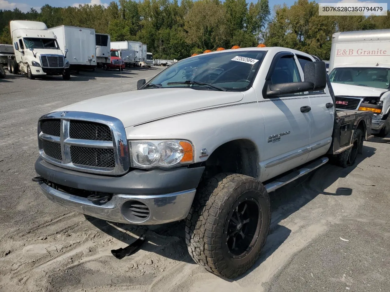 2005 Dodge Ram 2500 St VIN: 3D7KS28C35G794479 Lot: 72552984