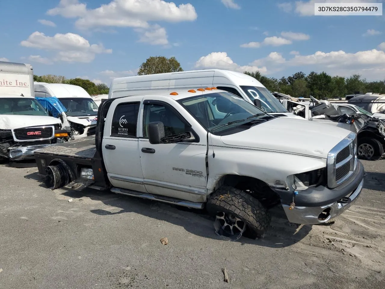 2005 Dodge Ram 2500 St VIN: 3D7KS28C35G794479 Lot: 72552984