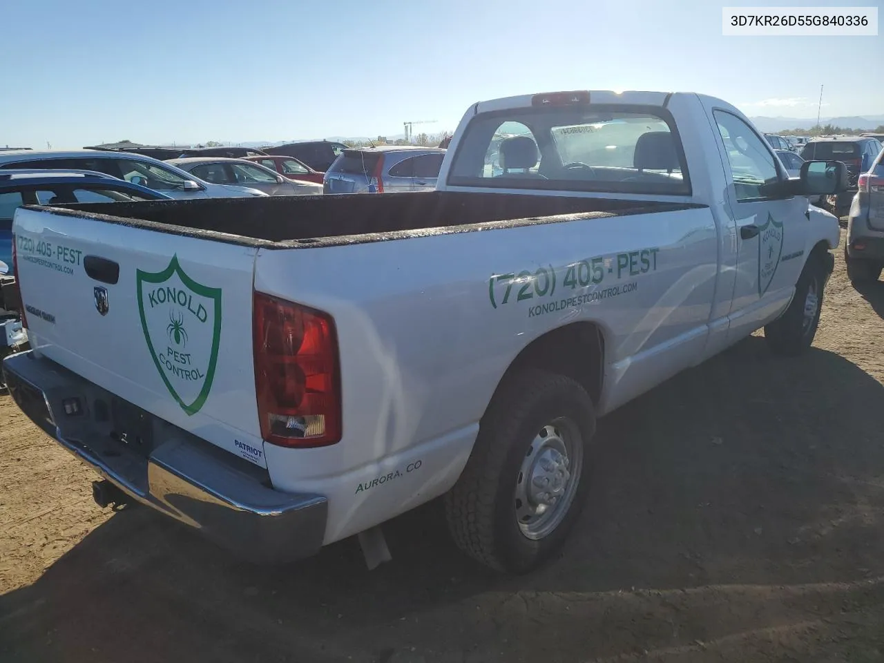 2005 Dodge Ram 2500 St VIN: 3D7KR26D55G840336 Lot: 73039634