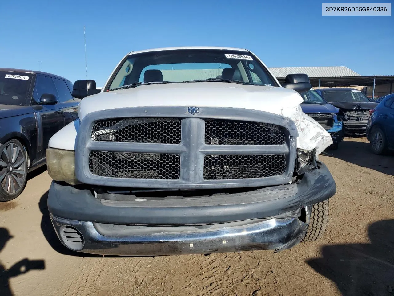 2005 Dodge Ram 2500 St VIN: 3D7KR26D55G840336 Lot: 73039634