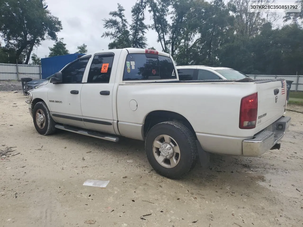 2005 Dodge Ram 2500 St VIN: 3D7KR28C35G851792 Lot: 73366894