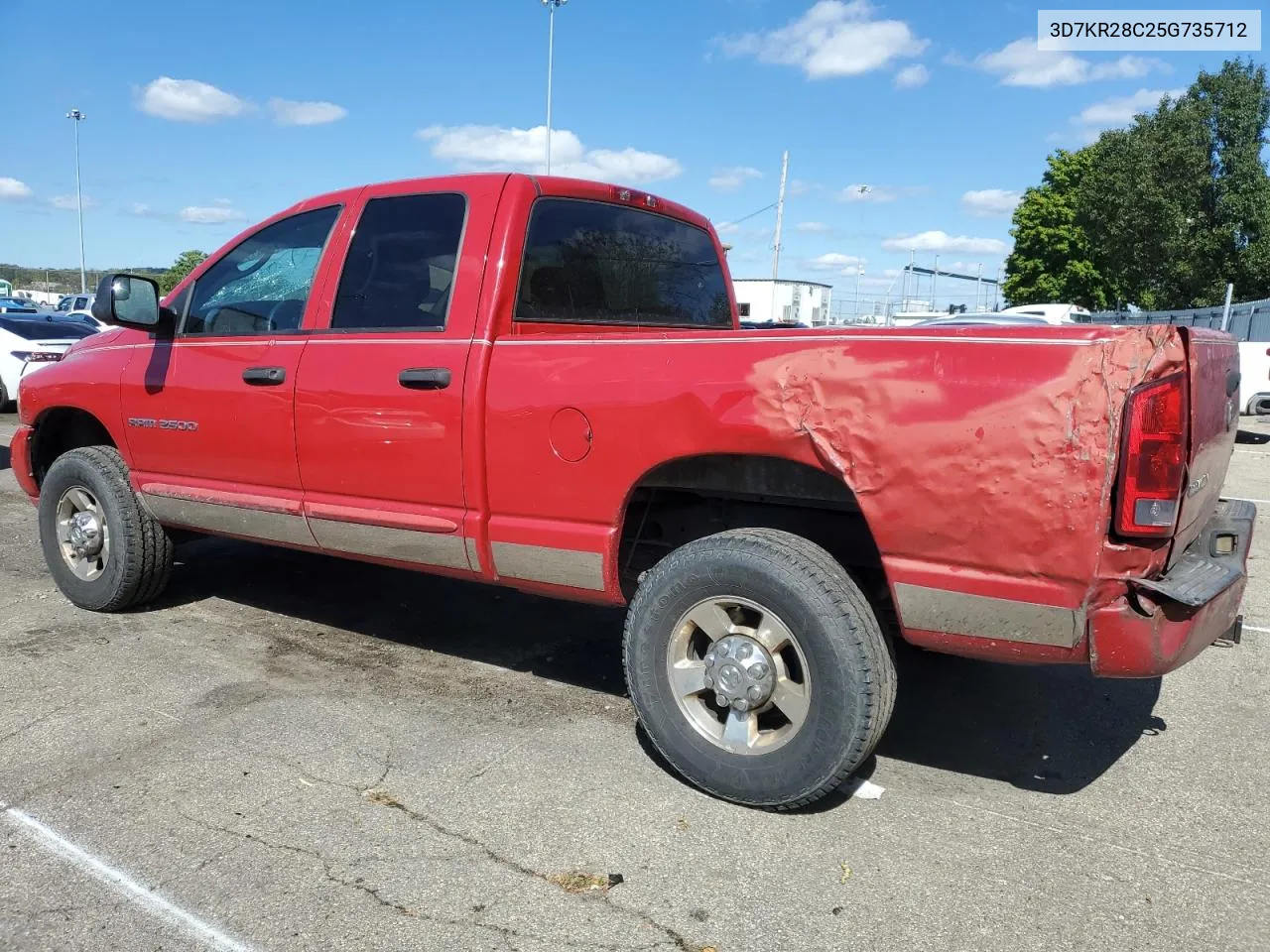 2005 Dodge Ram 2500 St VIN: 3D7KR28C25G735712 Lot: 74197254