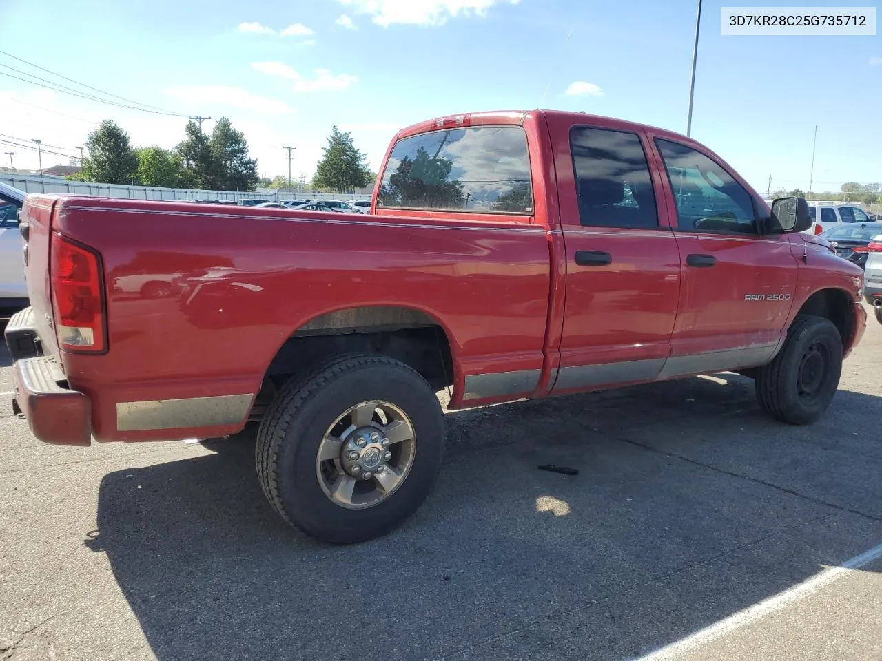 2005 Dodge Ram 2500 St VIN: 3D7KR28C25G735712 Lot: 74197254