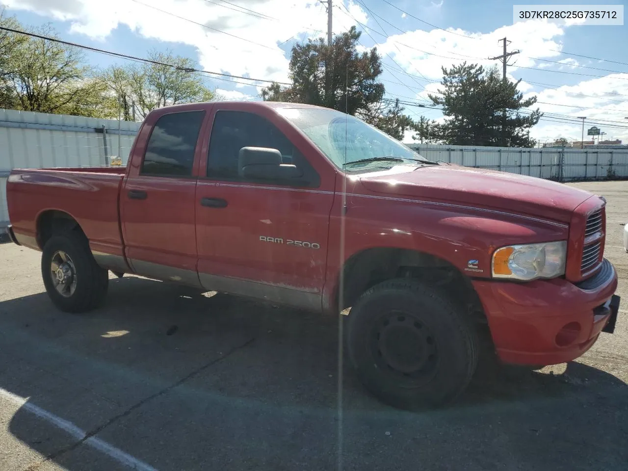 2005 Dodge Ram 2500 St VIN: 3D7KR28C25G735712 Lot: 74197254